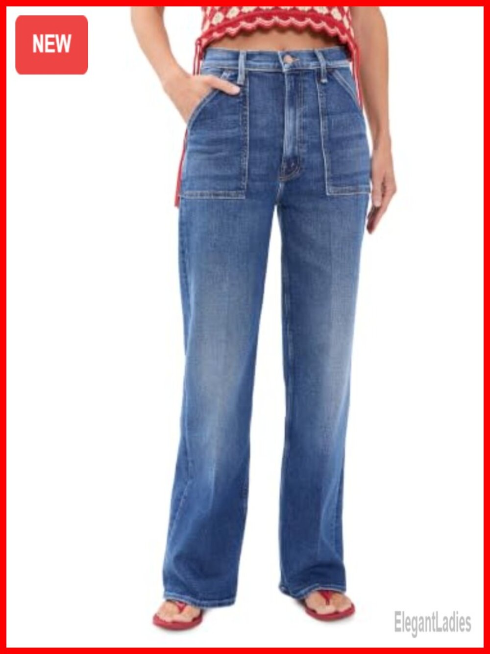 Petite Lil Patch Maven Sneak High Rise Loose Jeans